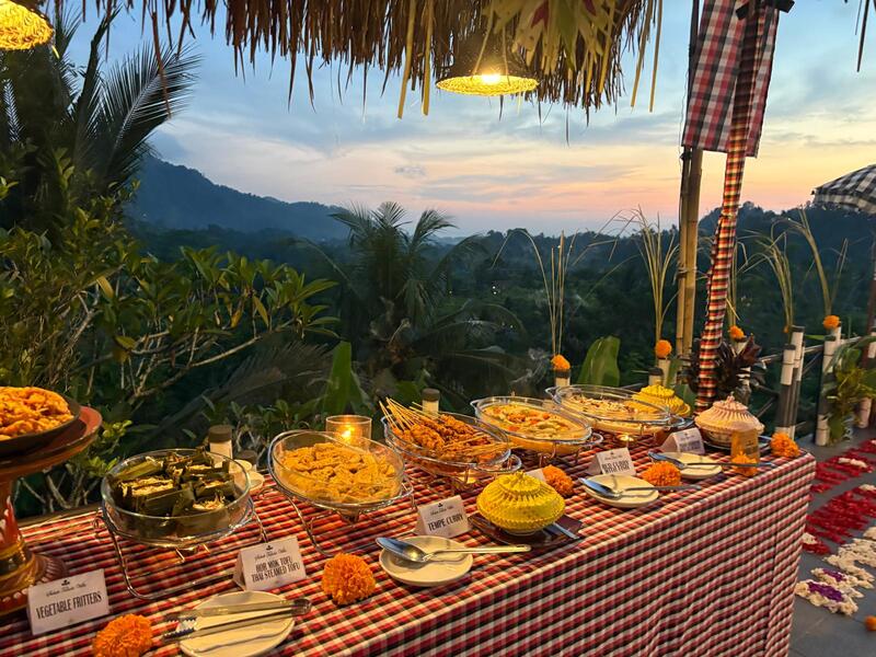 Table of fresh local food